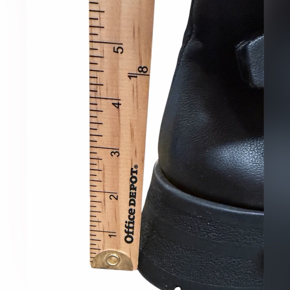Steve Madden Roland Boots Combat Size 11 Black Side Zipper Triple Buckle Edgy - Picture 12 of 14